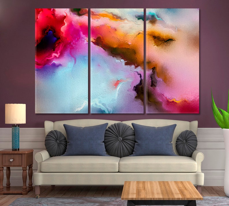 Motion Original Hand Made Painting on Canvas Print Yellow Etsy