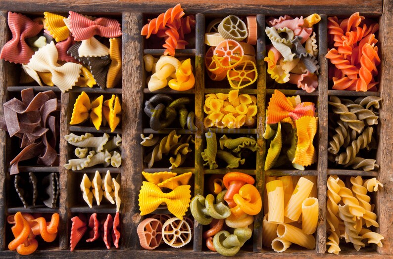 Colorful Pasta Wall Decor Restaurant Decor Kitchen Decor Etsy