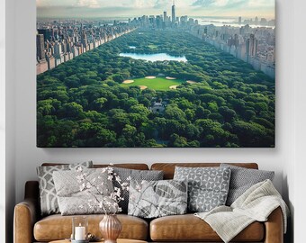 Central Park Canvas Print, New York City Skyline Wall Art for Living Room, New York Cityscape Prints, Manhattan Park Landscape Print