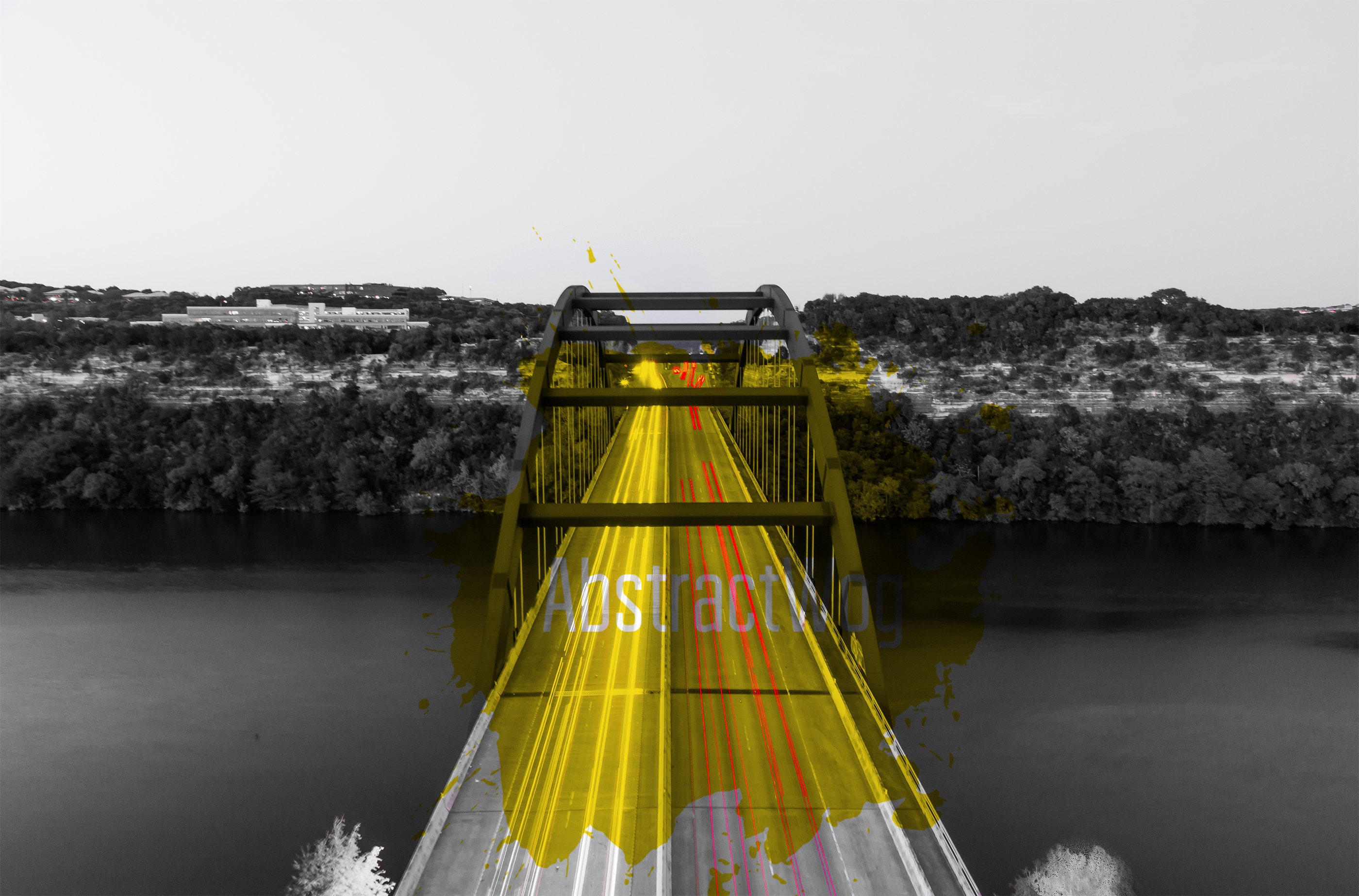 Austin Texas 360 Bridge Original Print, Austin Pennybacker Bridge Wall ...