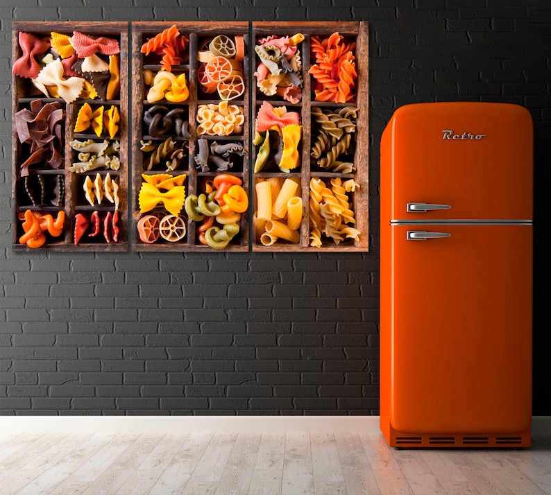 Colorful Pasta Wall Decor Restaurant Decor Kitchen Decor Etsy