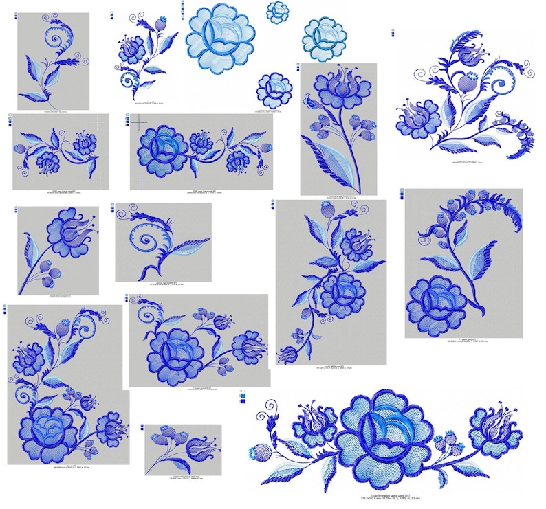 Гжель схема. Машинная вышивка Гжель. Гжель орнамент. Гжельские узоры в вышивке крестиком. Орнамент в стиле Гжель.