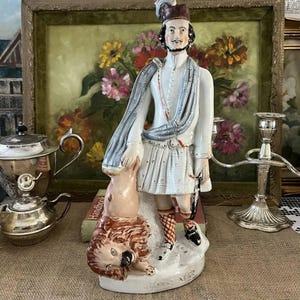 Viktorianische Staffordshire Figur Löwentöter