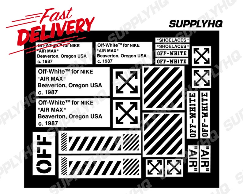 Air max off white vinyl painting stencil for shoes /& small objects *high quality*