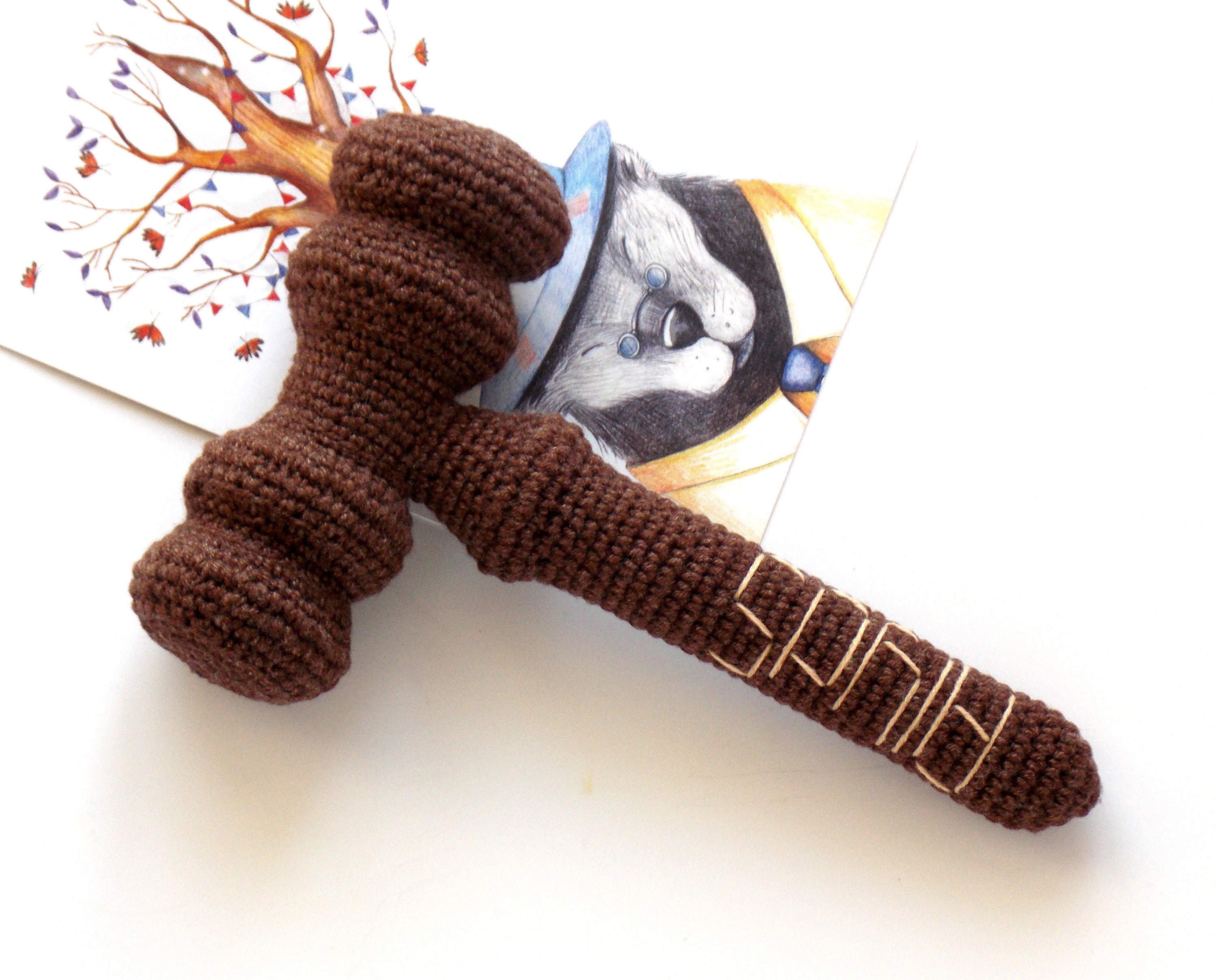 PATTERN Crochet Gavel Small Hammer Judge's Hammer Etsy