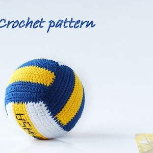 PATTERN Volleyball toy Crochet Rattle ball Baby photo shoot props Sport toy Montessori newborn toy Play gym Amigurumi crochet toy Pattern