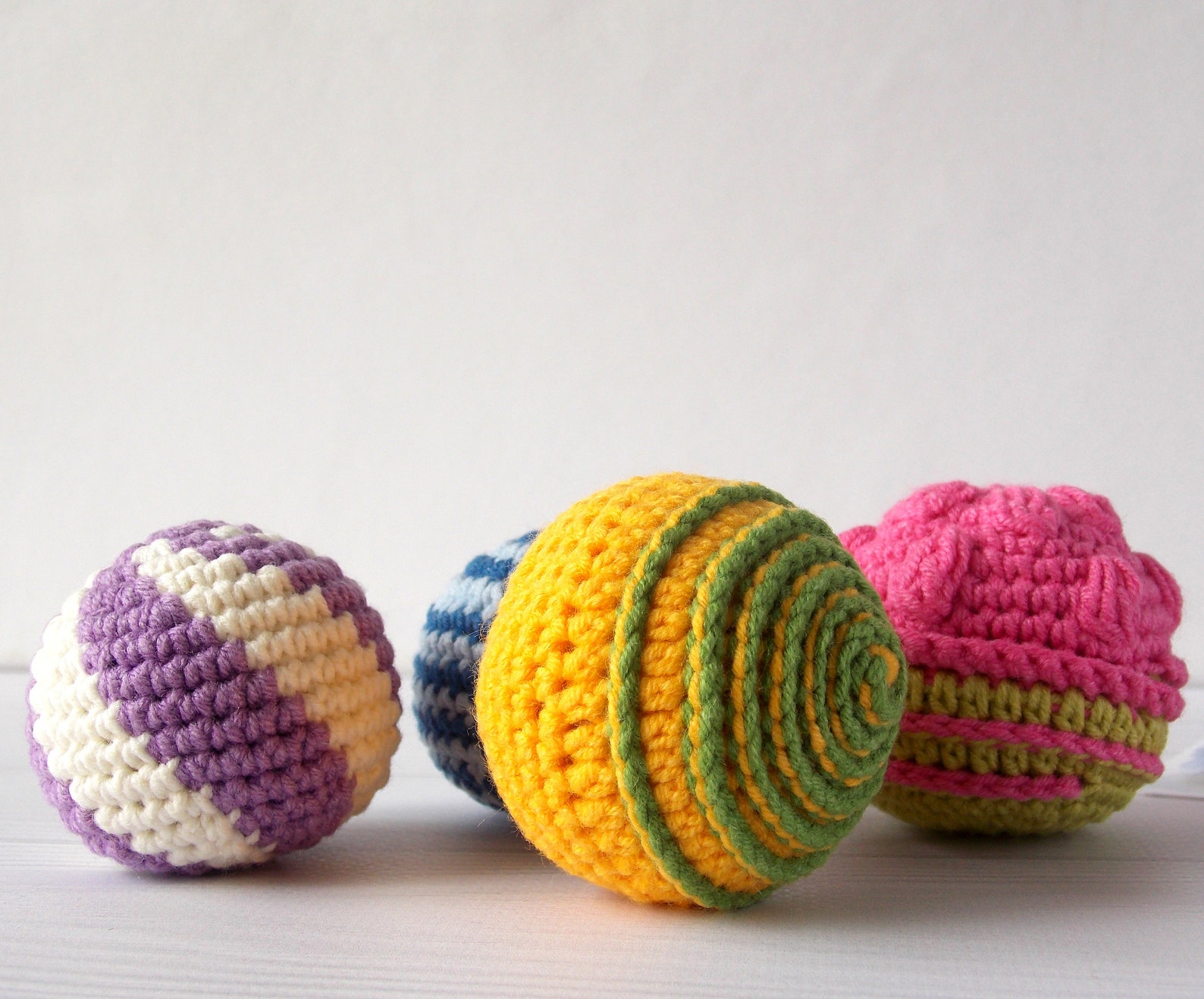Crochet balls set Developing balls for hands Children's Etsy