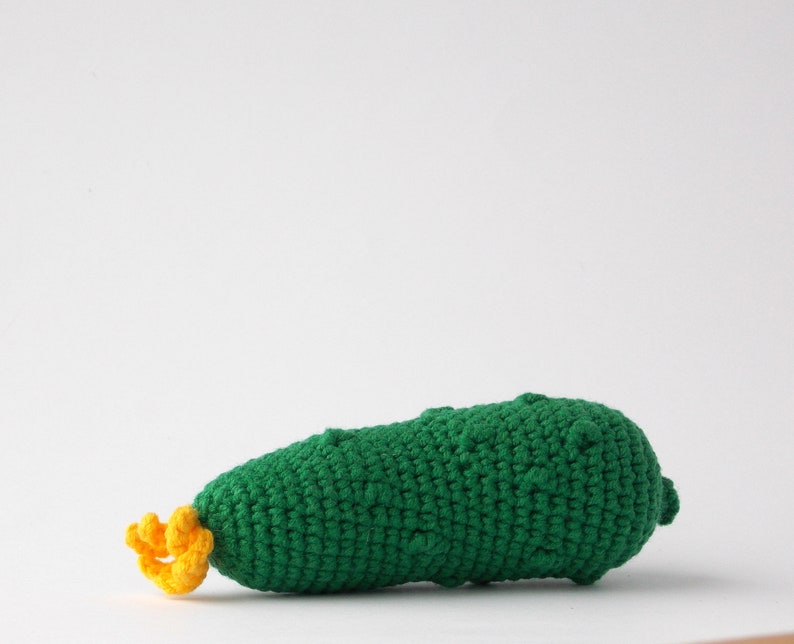 1 pc+ Crochet Cucumber Rattle Tactile toy Soft food Learning toys Veggies Montessori Toys Teether teeth Newborn basket Easter