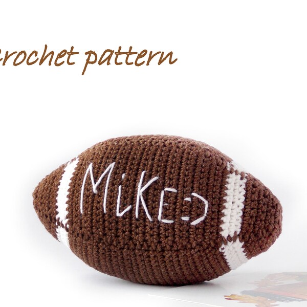 PATTERN American football ball Baby photo shoot props Sport toy Boy football gift Football stuff Montessori newborn toy Play gym Amigurumi