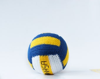 Jouet de volley-ball au crochet, hochet, accessoires de séance photo pour bébé, jouet de sport, jouet pour nouveau-né Montessori, salle de sport, jouet au crochet amigurumi