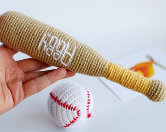 Baseball personalized gifts Newborn Photography Crochet toy Birth announcement Personalized gifts for kids boys Gift for coach baseball