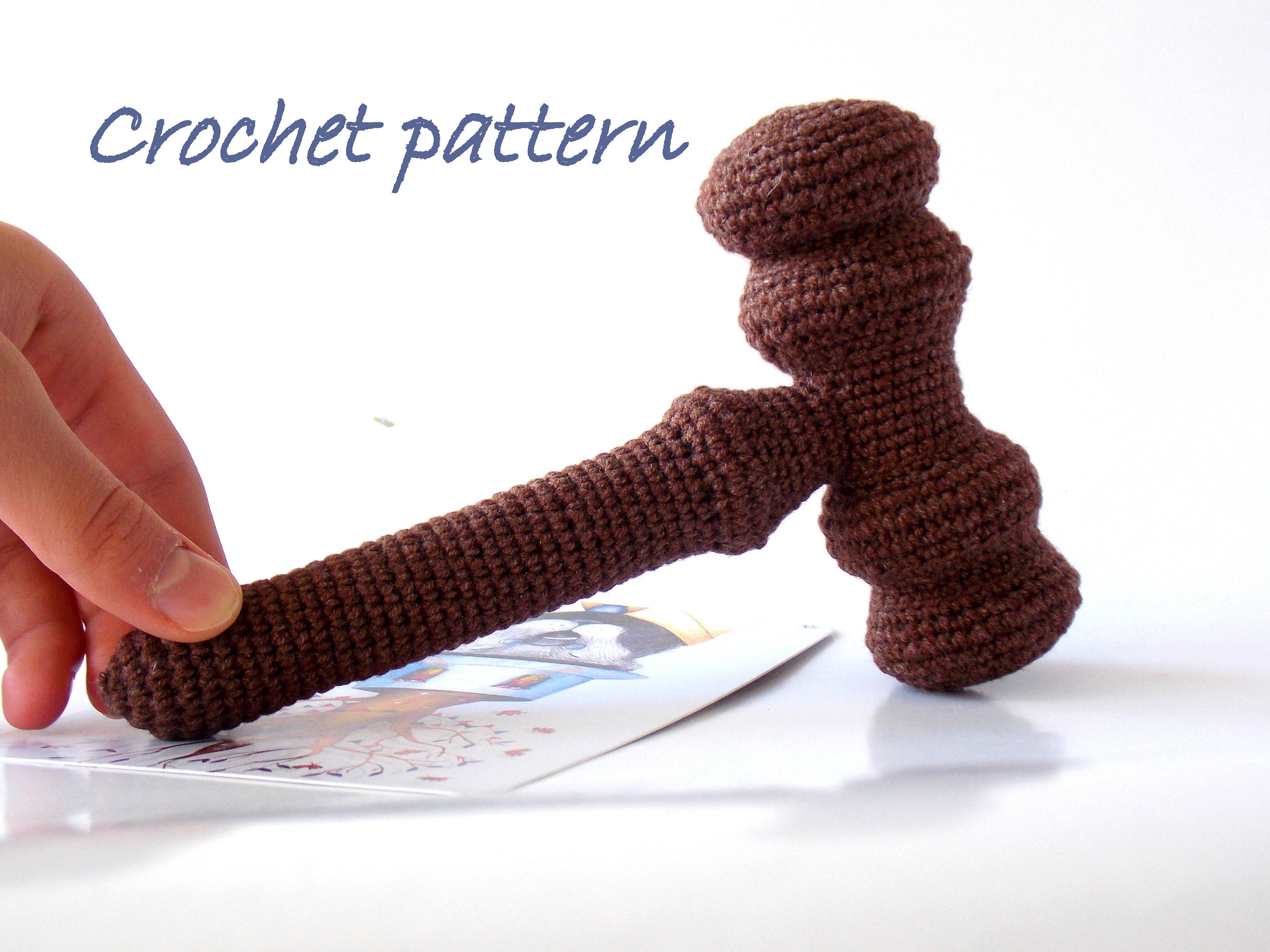PATTERN Crochet Gavel Small Hammer Judge's Hammer Etsy