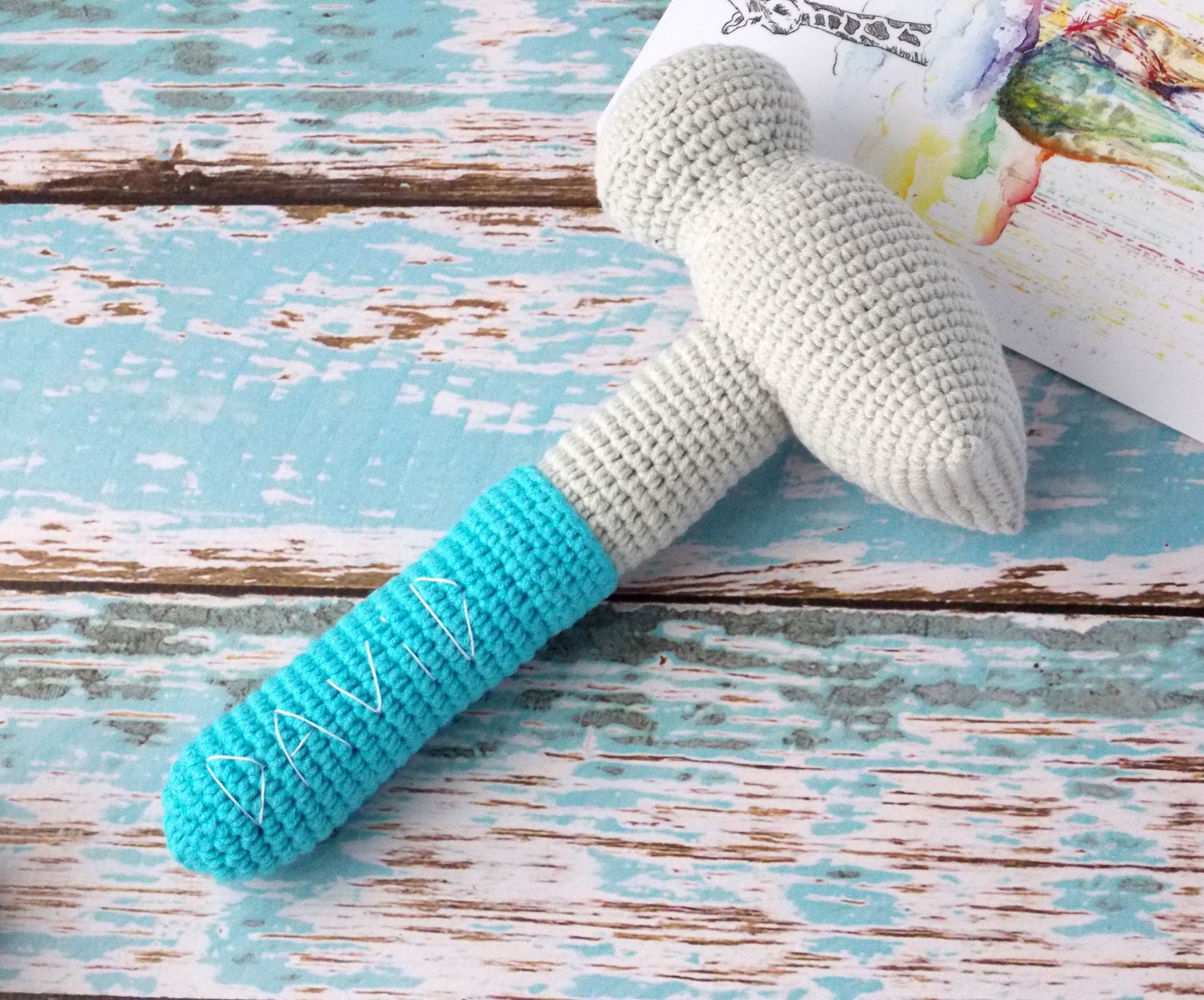 Hammer baby Rattle Personalizable gift Safe baby Rattle Etsy