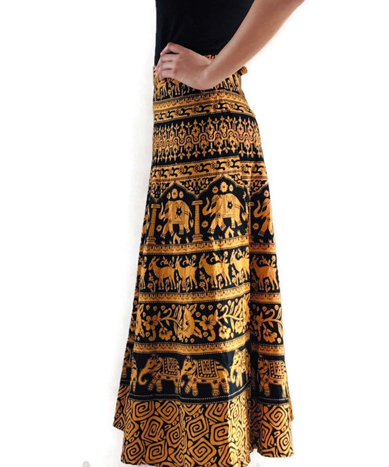 Indian Handblock Print Cotton Wraparound Skirt / Women Beach - Etsy