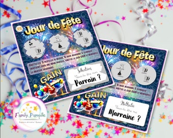 Carte Marraine Etsy