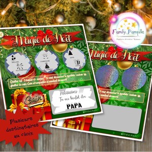 Carte A Gratter Magie De Noel Texte Libre Etsy France