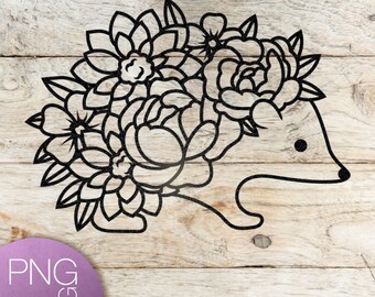 Download Floral Hedgehog Svg Etsy