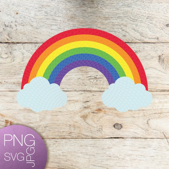 Download Rainbow Svg Cloud Svg Rainbow Cloud Svg Red Orange Svg Yellow Etsy