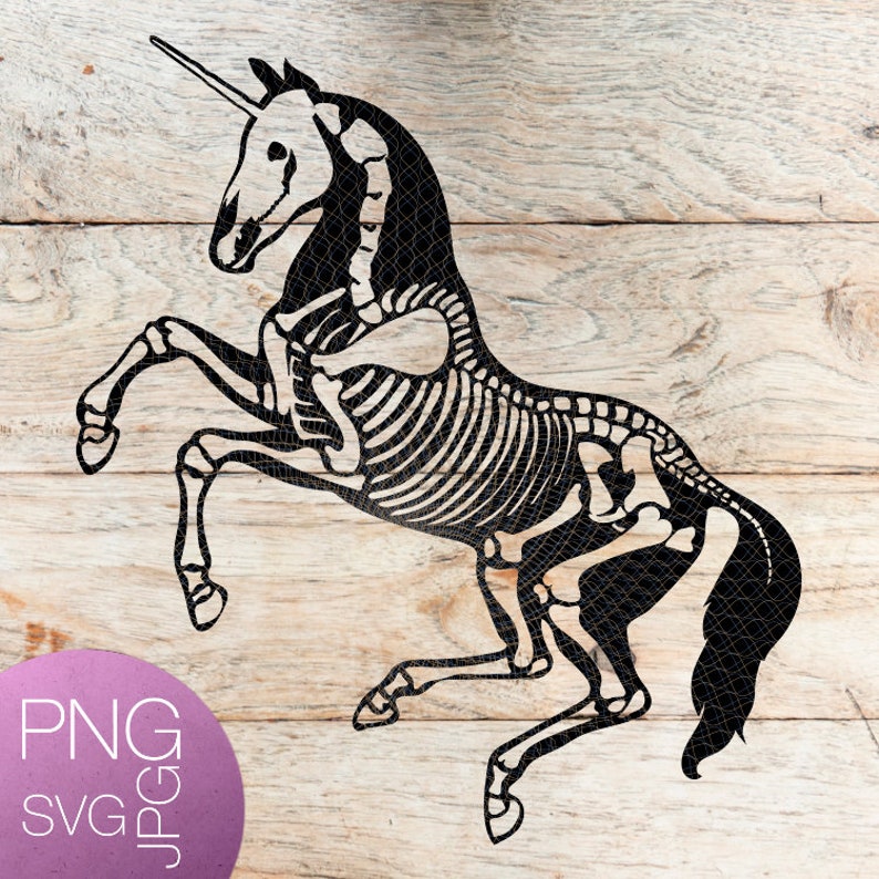 unicorn skeleton figure