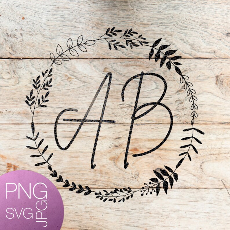 Download Floral Monogram Svg Print File Leaves Svg Instant Download Shirt Cut File Cricut Vinyl Clip Art Printable Digital Wall Decal T Shirt Design Art Collectibles Prints Efp Osteology Org