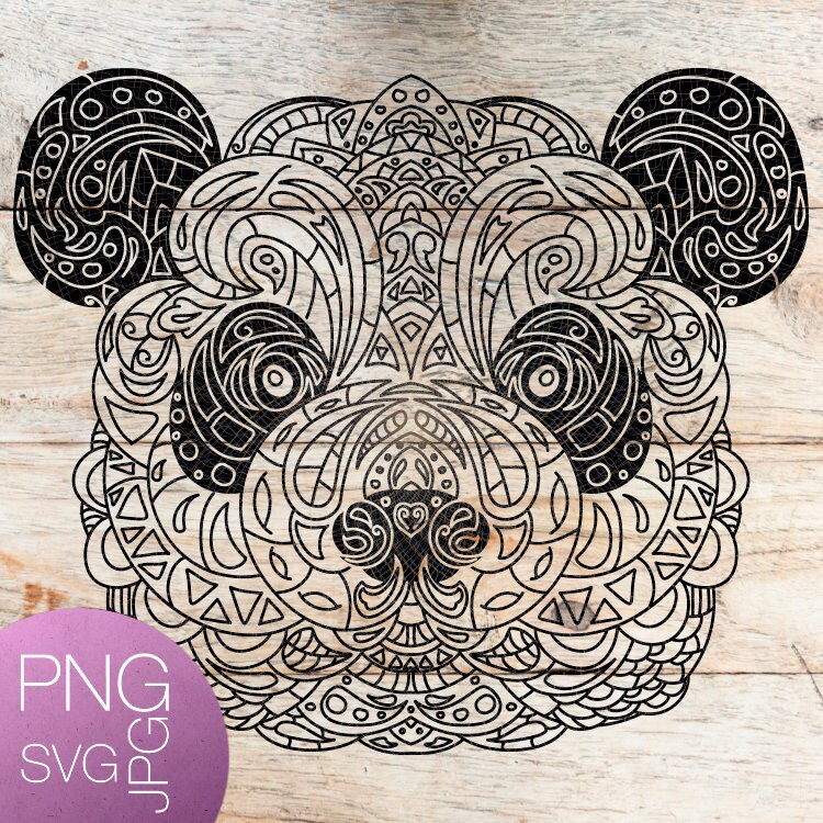 Free Free Mandala Panda Svg 617 SVG PNG EPS DXF File