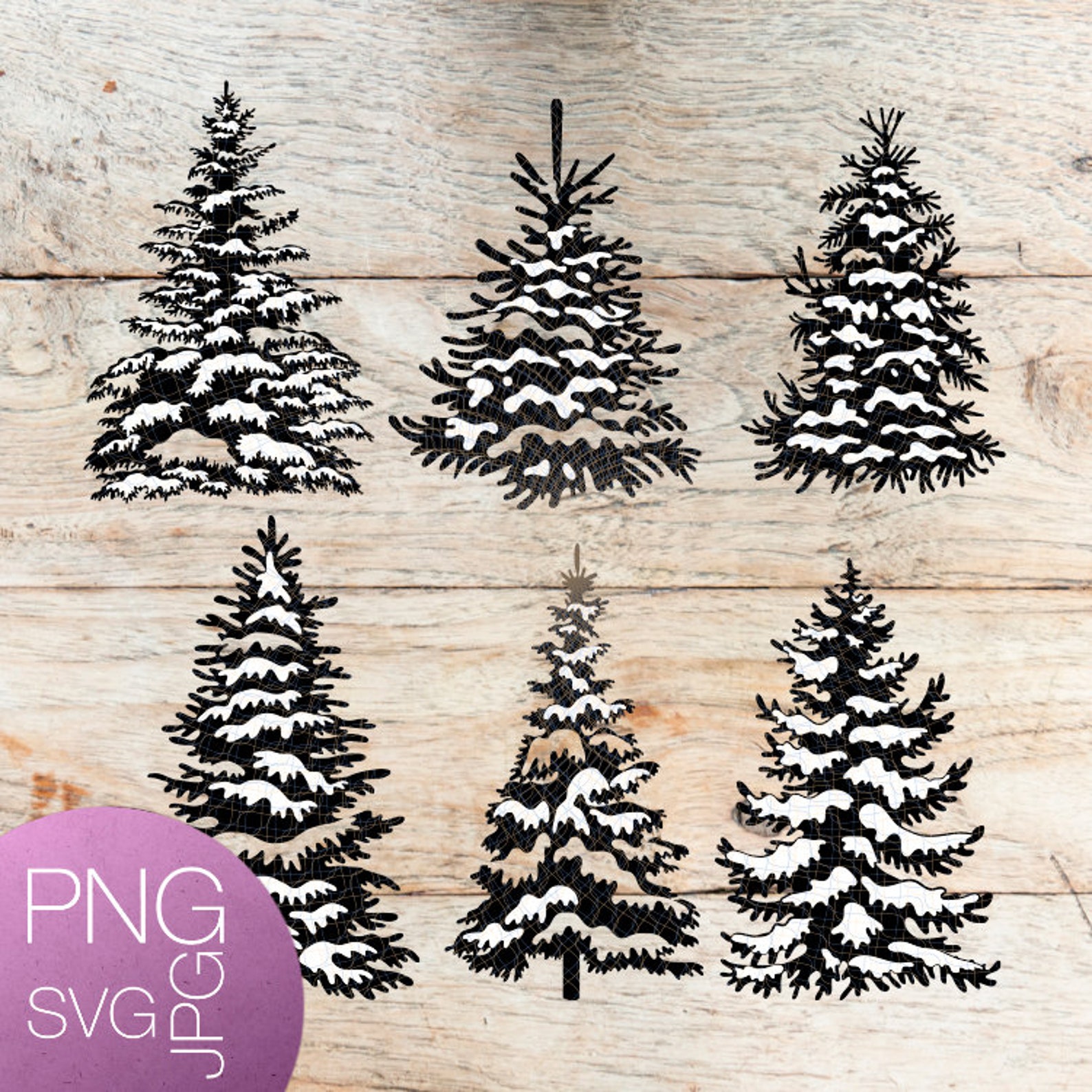 Christmas tree svg christmas tree bundle snow svg snow bundle  Etsy