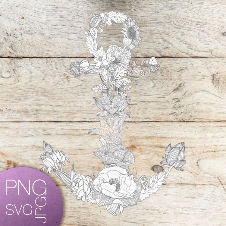 Download Floral anchor svg anchor svg floral svg flower svg flower ...