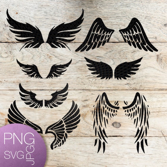 Wings svg wings bundle svg angel wings svg angel svg fantasy | Etsy