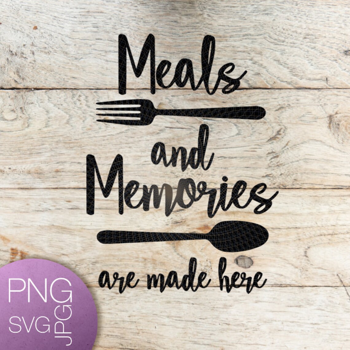 Meals and memories are made here svg kitchen svg png jpg shirt Etsy
