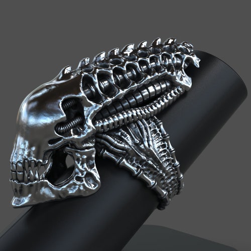 Alien Ring Xenomorph Ring Sci Fi Ring Ring Geek Wedding Etsy