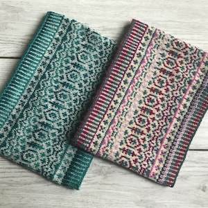 4-ply Fair Isle Cowl Style 2 Knitting Pattern, digital download.