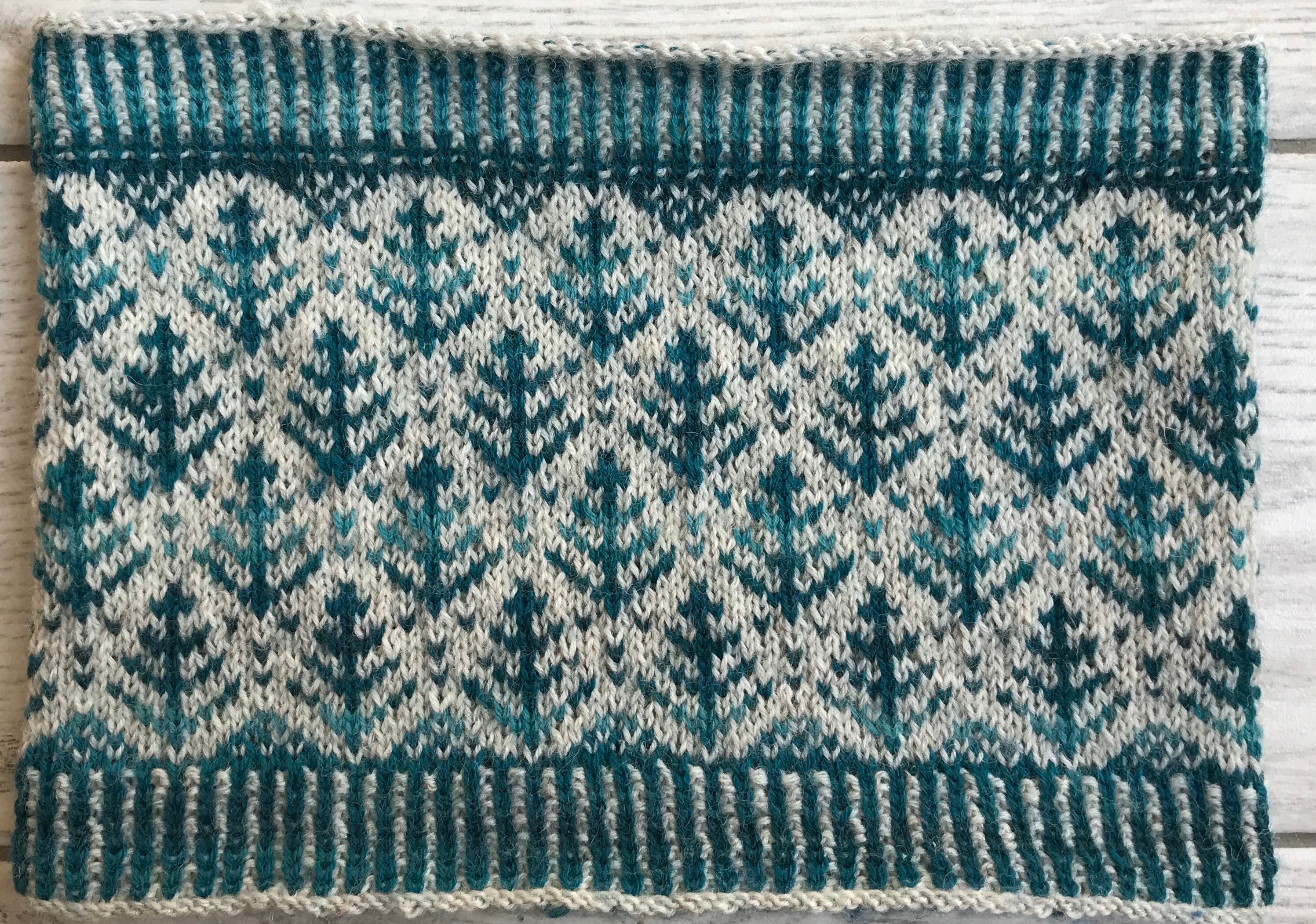 4 Ply Fir Tree Cowl in Fair Isle Knitting Pattern Digital - Etsy