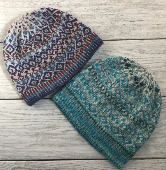 4 Ply Fair Isle Hat Knitting Pattern, Digital Download - Etsy