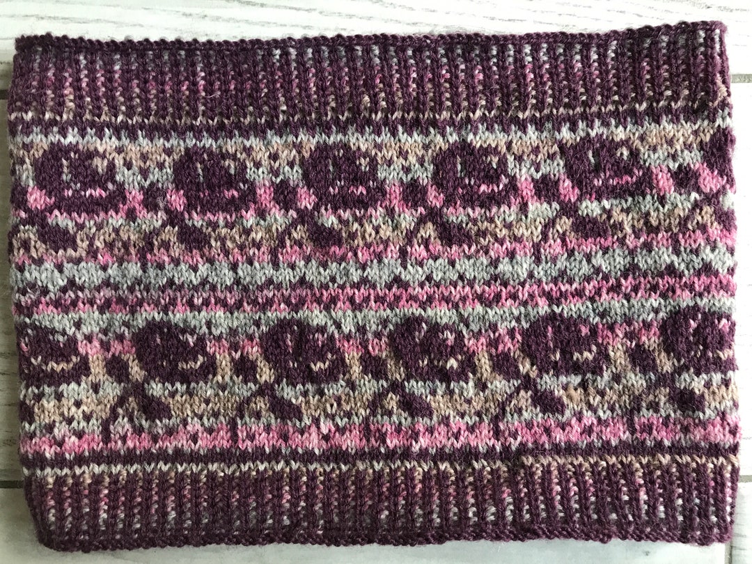 4 Ply Roses Cowl in Fair Isle Knitting Pattern, Digital Download - Etsy