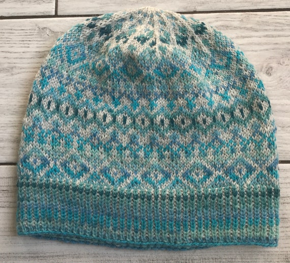 4 Ply Fair Isle Hat Knitting Pattern, Digital Download - Etsy