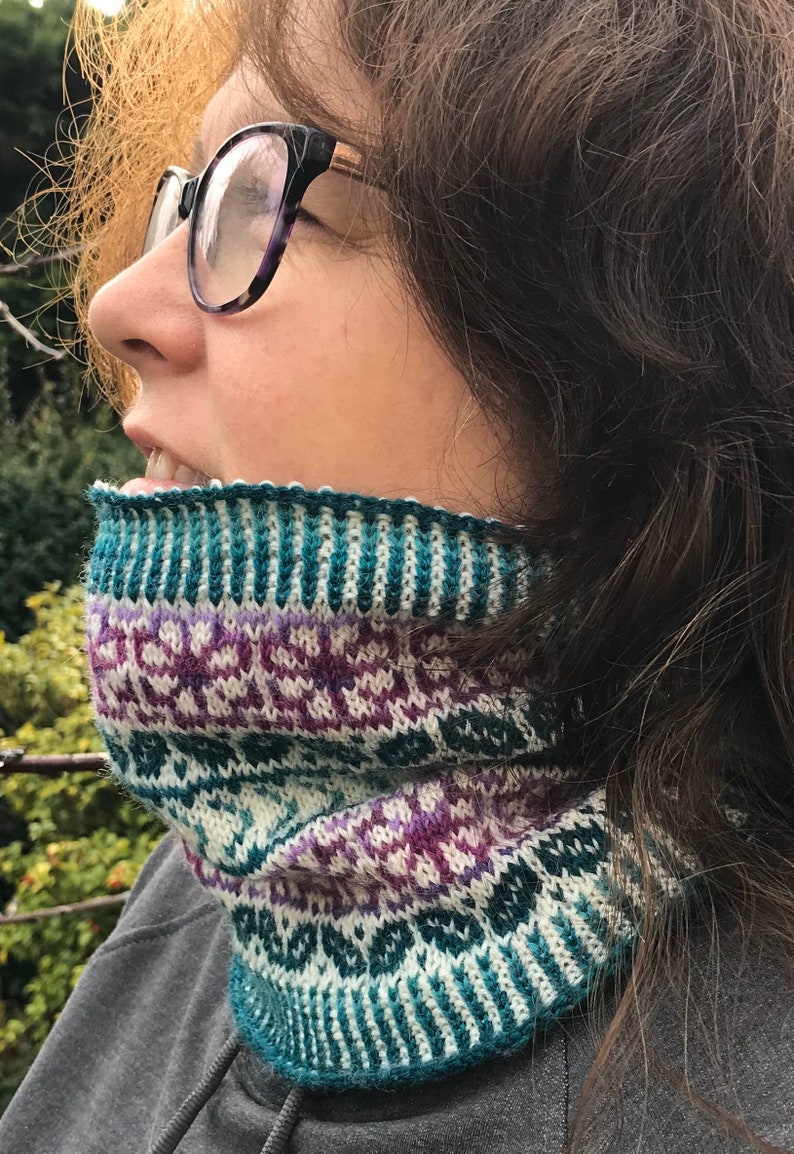 Flower Cowl Knitting Kit in 4ply with or without circular Etsy