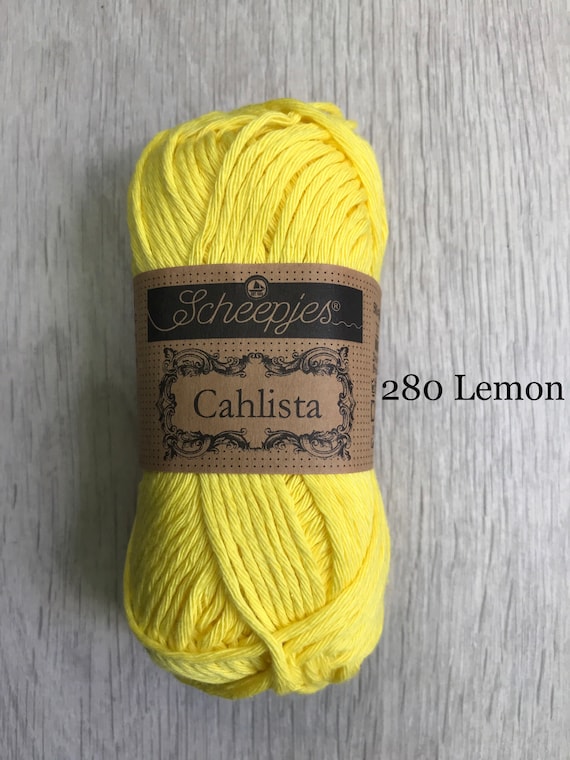 Scheepjes Cahlista 50g 100/% Aran Weight Cotton Yarn ideal for Amigurumi Yellow