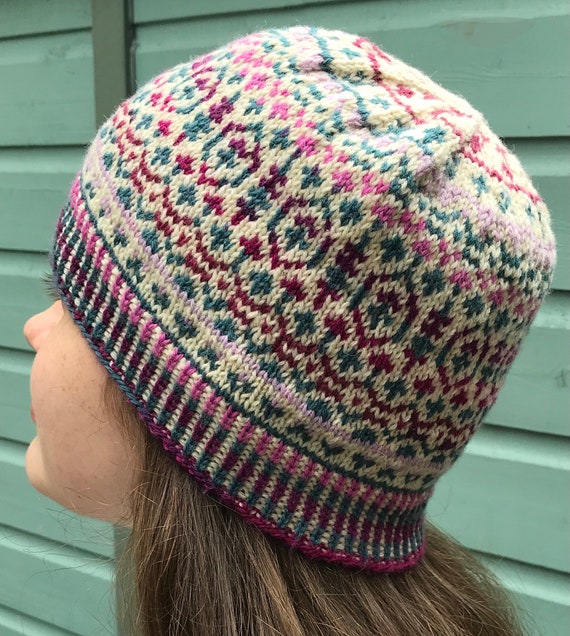 4 Ply Fair Isle Hat Knitting Pattern, Digital Download - Etsy
