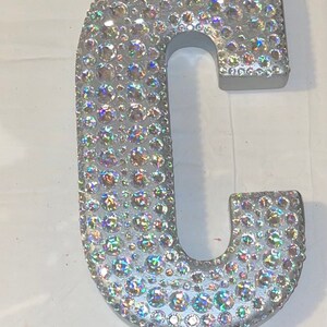 Letters (blinged Silver W Clear Iridescent Gems) (without Stands) - Etsy