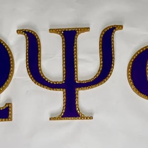 All Greek Letters (Wood) Omega Phi Psi (pictured)(Wood)