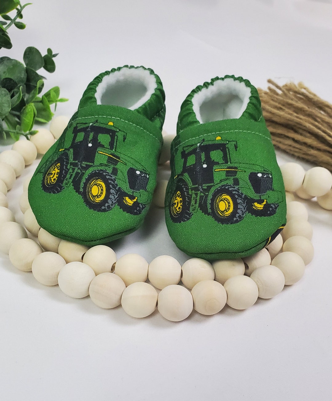 John Deere Baby Moccasins, Baby Moccs, Soft Shoes, Baby Booties, Baby