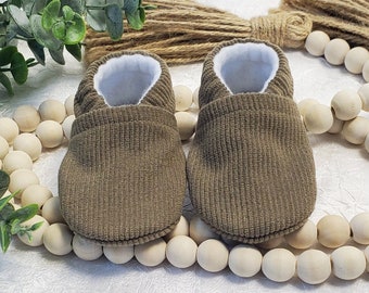 Mocha Baby Moccasin, Baby Moccasin, Baby Girl Moccasin, Baby Boy Moccasin, Soft Shoe, Gender Neutral, Crib Shoe, Baby Shower Gift, Oatmeal