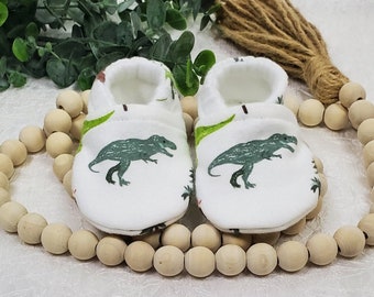 Dinosaur Baby Moccasin, Baby Moccasin, Dinosaur Baby Shower, Baby Bootie, Soft Shoe, Baby Girl Mocc, Baby Boy Mocc, Soft Shoe, Dino on White