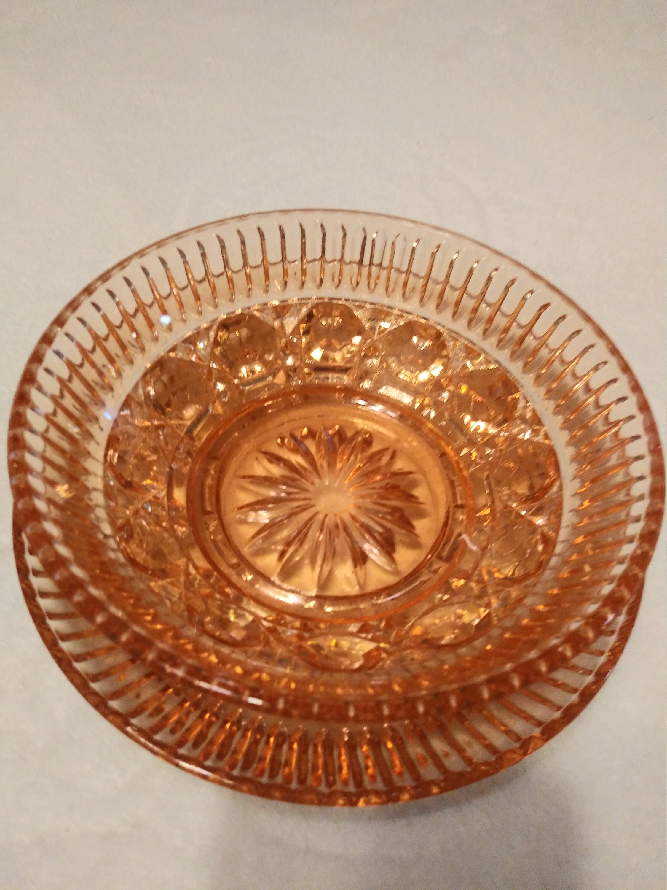 Vintage Peach Glassware, Peach Ballad, Peach Bowl Set, Peach Serving ...