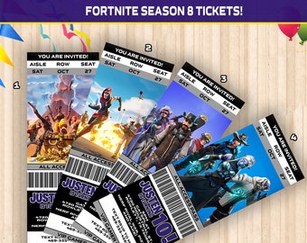fortnite ticket invitation fortnite invitation fortnite vip pass fortnite access pass fortnite invitation birthday digital file - fortnite vip pass printable