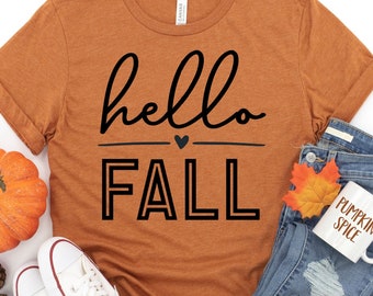 Hello Fall Svg, Fall Svg, Fall Quote, Seasons, Fall Saying, Fall Svg Designs, Fall Cut Files, Cricut Cut Files, Silhouette Cut Files