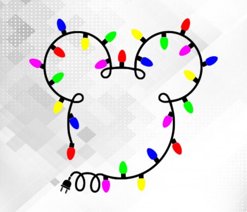 Cabeza de Mickey con luces de Navidad SVG svg de Navidad - Etsy España Cabeza de Mickey con luces de Navidad SVG svg de Navidad - Etsy España