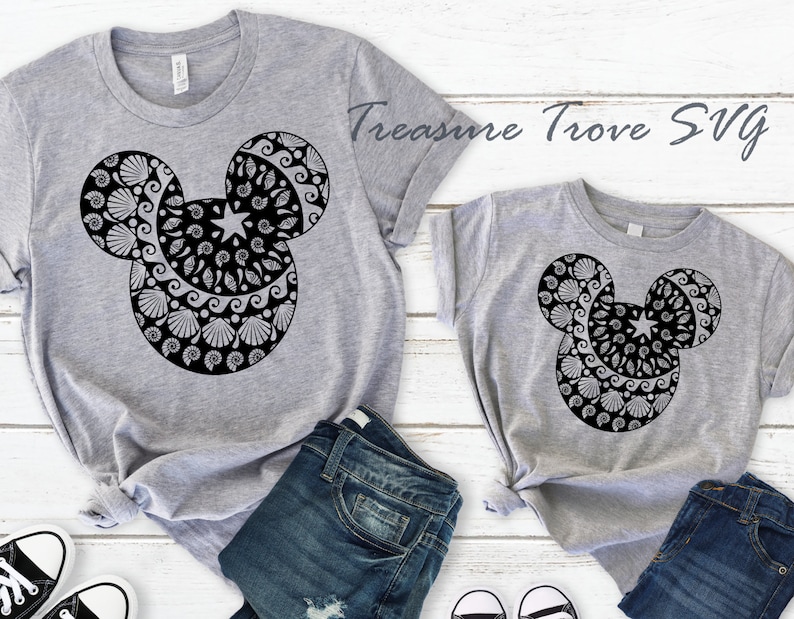 Download Mickey Zentangle svg Disney Mandala wall art Seashells ...