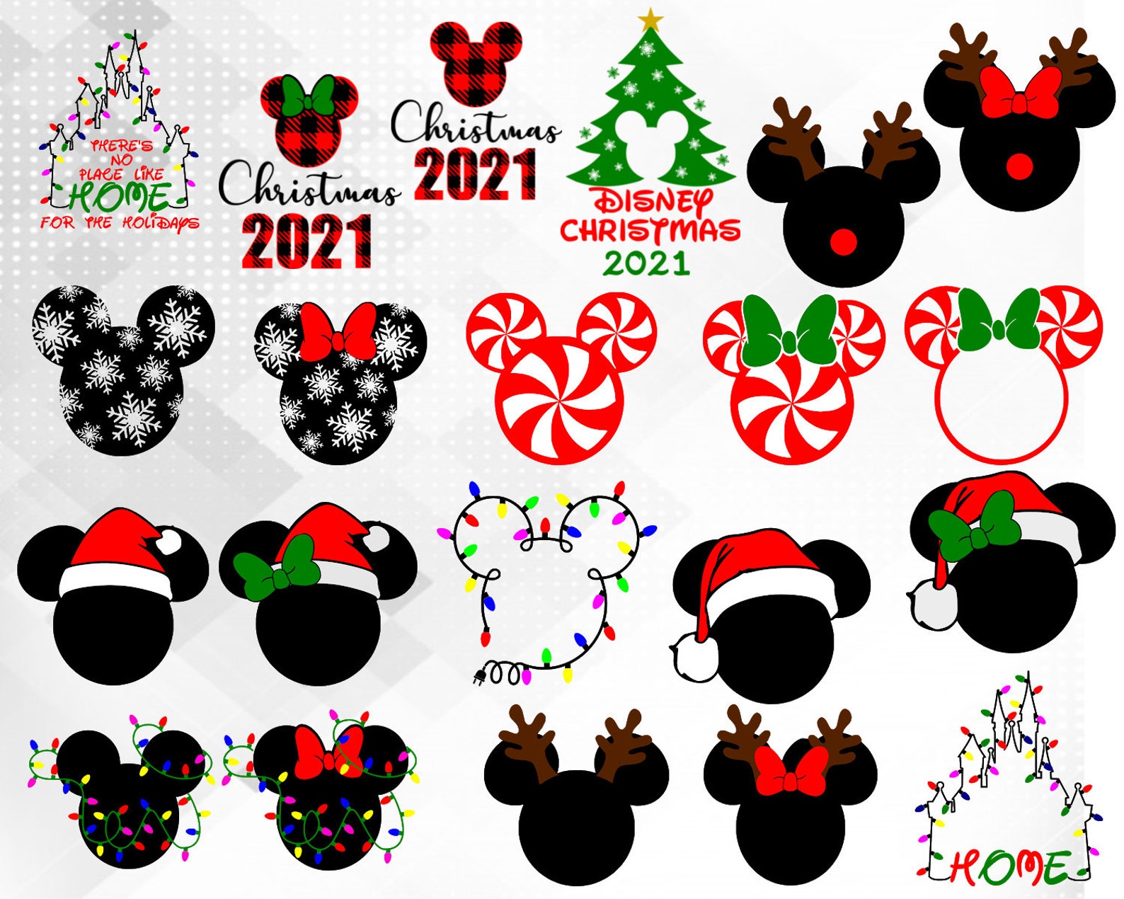 Disney Christmas SVG Bundle Christmas Svg Mickey Christmas | Etsy