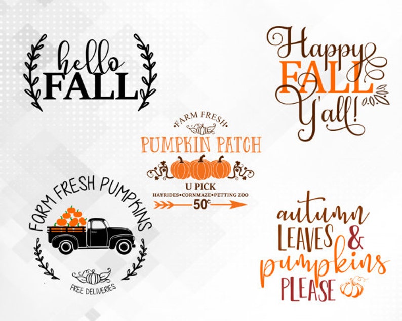 Rustic Fall Svg Bundle 15 Designs, SVG PNG EPS, Pumpkin Patch Svg ...